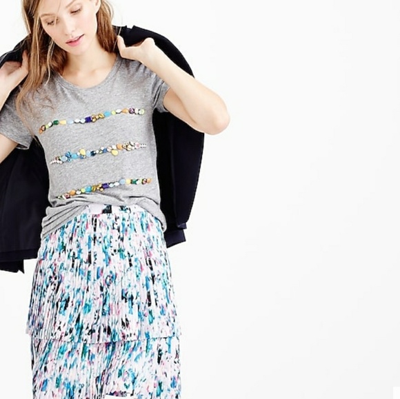 J. Crew Dresses & Skirts - J crew two tier pleated skirt in watercolor floral